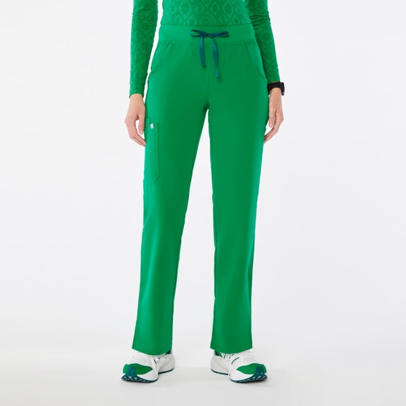 FIGS set of Kade cargo pants and Lucia relaxed crew neck scrub top. Evergreen - Picture 4 of 4